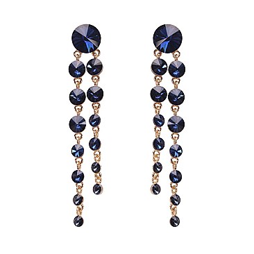 FASHIONABLE DOUBLE ROUND DANGLE POST EARRINGS SLEY8938