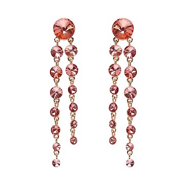 FASHIONABLE DOUBLE ROUND DANGLE POST EARRINGS SLEY8938