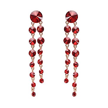 FASHIONABLE DOUBLE ROUND DANGLE POST EARRINGS SLEY8938