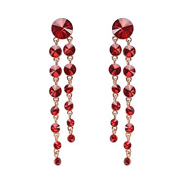 FASHIONABLE DOUBLE ROUND DANGLE POST EARRINGS SLEY8938