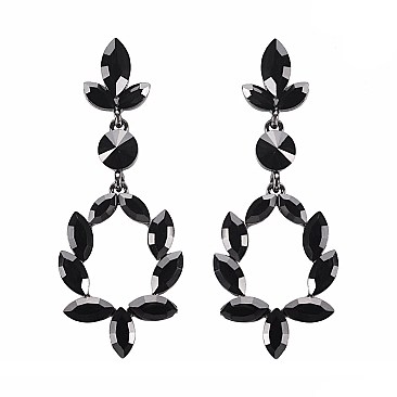 FASHIONABLE RHINESTONE DROP POST EARRING SLEY9424