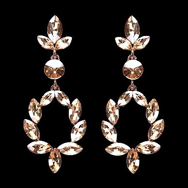 FASHIONABLE RHINESTONE DROP POST EARRING SLEY9424