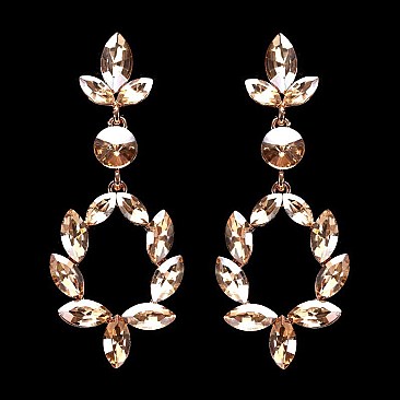 FASHIONABLE RHINESTONE DROP POST EARRING SLEY9424