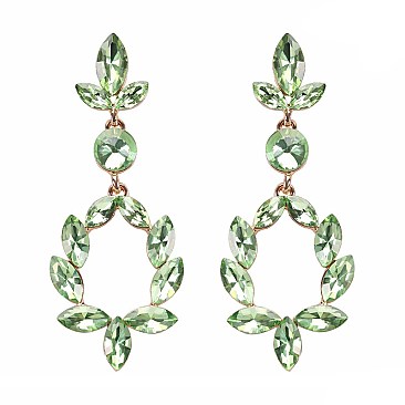 FASHIONABLE RHINESTONE DROP POST EARRING SLEY9424