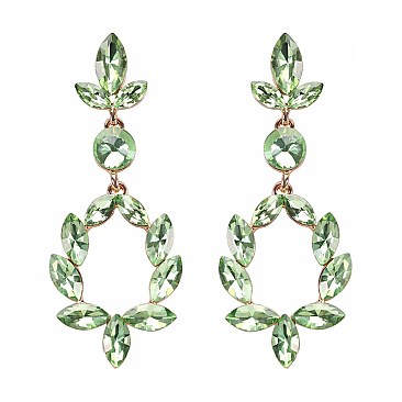 FASHIONABLE RHINESTONE DROP POST EARRING SLEY9424