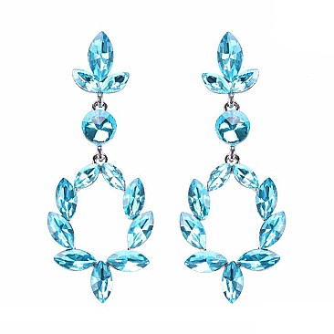 FASHIONABLE RHINESTONE DROP POST EARRING SLEY9424