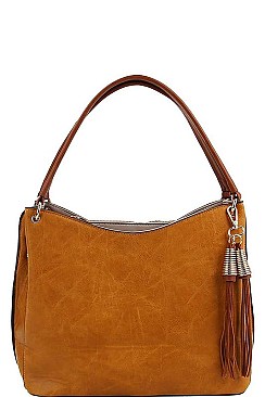 DESIGNER FASHION DOUBLE TASSEL SHOULDER BAG WITH LONG STRAP JYF-0247