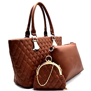 F0158-LP Quilted 3 in 1 Shopper Tote