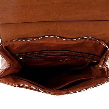 Belted Convertible Flap Backpack Shoulder Bag Mh-F0285