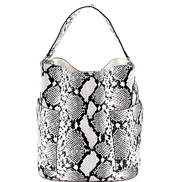 SNAKE PRINT HOBO & CROSS BODY SET