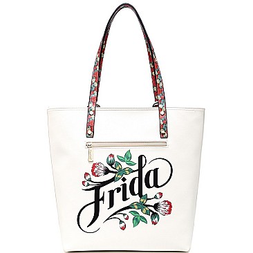 Floral Bounty Frida Kahlo Tall Tote