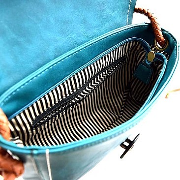 Lovely Small Fringed Tassel Double Color Cross Body Bag