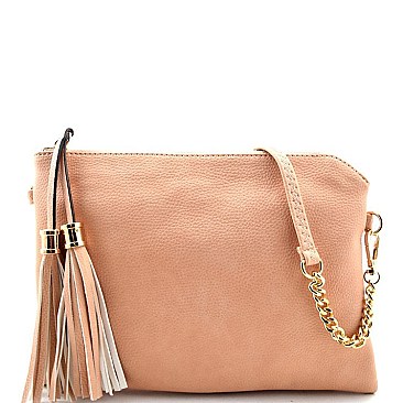 Light Asymmetrical Corner Clutch Messenger