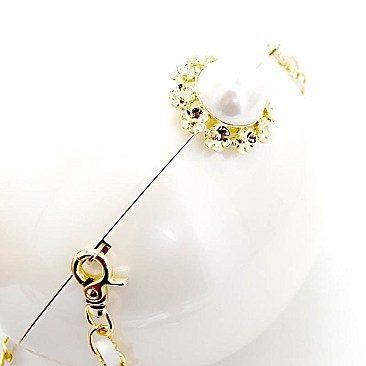F5100-LP Pearl Closure Pearl Theme Dressy Ball Clutch