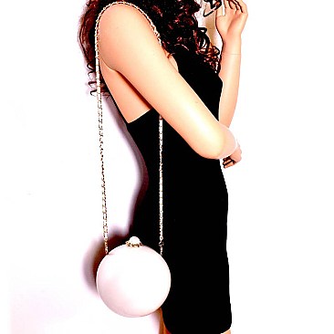 F5100-LP Pearl Closure Pearl Theme Dressy Ball Clutch