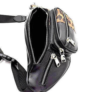 Chain Accent Multi-Pocket Fashion Fanny Pack MH-FB-A143