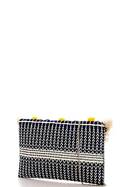 STYLISH BOHEMIAN FASHION CLUTCH WITH WITH CHAIN