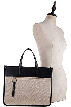 MODERN FASHION SMOOTH DURABLE FABRIC STYLISH SATCHEL BAG WITH LONG STRAP JYFC-19484