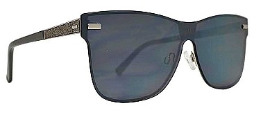 PACK OF 12 CLASSIC HORN RIMMED FLAT LENS RIMLESS SUNGLASSES
