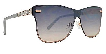PACK OF 12 CLASSIC HORN RIMMED FLAT LENS RIMLESS SUNGLASSES