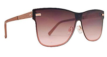 PACK OF 12 CLASSIC HORN RIMMED FLAT LENS RIMLESS SUNGLASSES