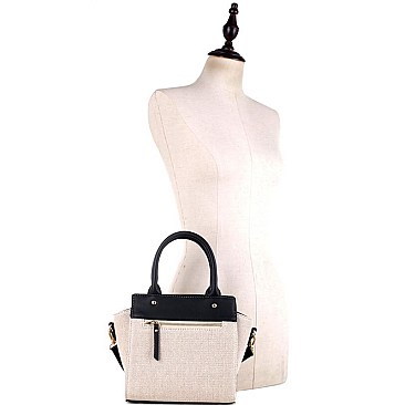 LINEN WING SATCHEL