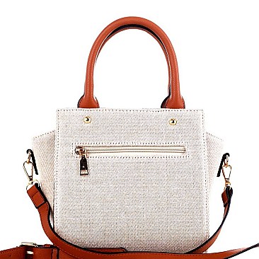 LINEN WING SATCHEL