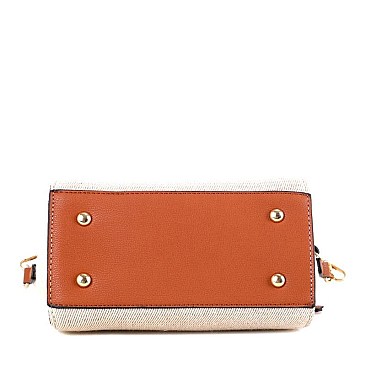 LINEN WING SATCHEL