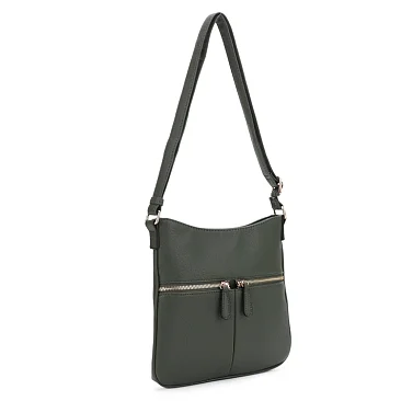 Slim Double Front Pocket Crossbody Bag