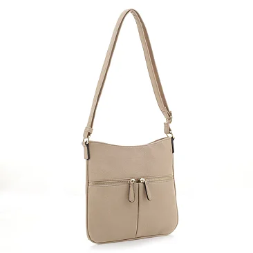 Slim Double Front Pocket Crossbody Bag