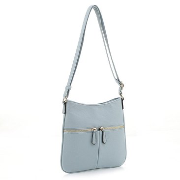Slim Double Front Pocket Crossbody Bag