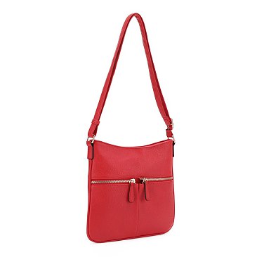 Slim Double Front Pocket Crossbody Bag