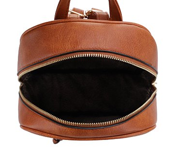 Gold Button Accents Front Pocket Backpack