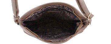 2-IN-1 Braided Handle Strap Hobo with Pouch