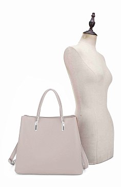 Metal Accent Hardware Multi Compartment  Satchel