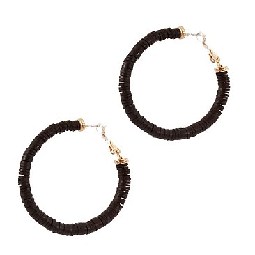 Acrylic Glass Color Coated Hoop Hinge Earring