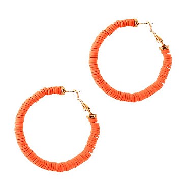 Acrylic Glass Color Coated Hoop Hinge Earring