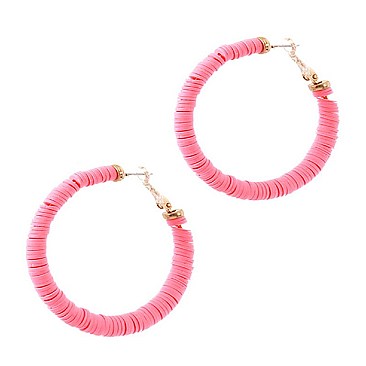 Acrylic Glass Color Coated Hoop Hinge Earring