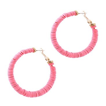 Acrylic Glass Color Coated Hoop Hinge Earring