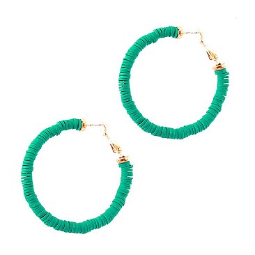 Acrylic Glass Color Coated Hoop Hinge Earring