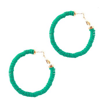 Acrylic Glass Color Coated Hoop Hinge Earring