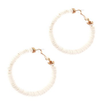 Acrylic Glass Color Coated Hoop Hinge Earring