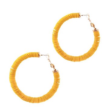 Acrylic Glass Color Coated Hoop Hinge Earring