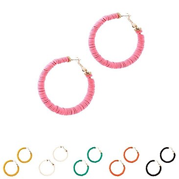 Acrylic Glass Color Coated Hoop Hinge Earring