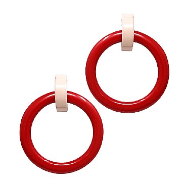 Funky Pop Color Combination Oversized Hoop Earring
