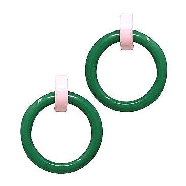 Funky Pop Color Combination Oversized Hoop Earring