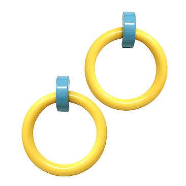 Funky Pop Color Combination Oversized Hoop Earring