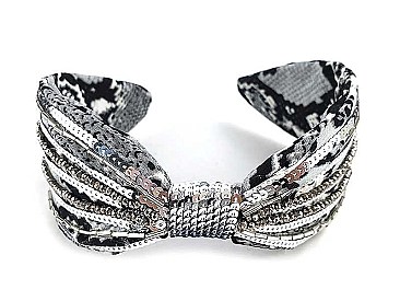 SNAKE PATTERN SEQUIN HEAD BAND