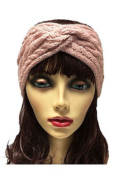 Pack of 12 Stylish Assorted Color Knitted Fashion Headwrap