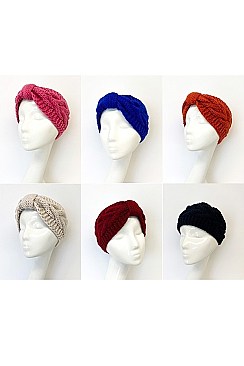 Pack of 12 Cute Assorted Color Knitted Headband